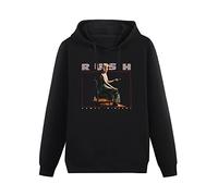 JINDIAOWENJU Rush Power Windows Hoody Unisex Ptinted Hoodies Long Sleeve Men's Hooded with Pocket Black XL