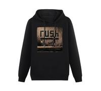 JINDIAOWENJU Rush Roll The Bones Hoody Unisex Ptinted Hoodies Long Sleeve Men's Hooded with Pocket Black S