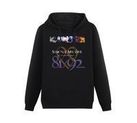 JINDIAOWENJU Simple Minds Glittering Prize 8192 Hoody Unisex Ptinted Hoodies Long Sleeve Men's Hooded with Pocket Black XXL