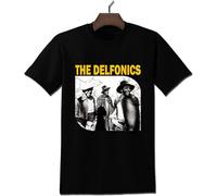 JINDIAOWENJU The Delfonics American R&B Soul Vocal Group Vintage Unisex O-Neck 100% Cotton Short-Sleeve T-Shirts Black XL