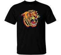JINDIAOWENJU Tiger T-Shirt Mens Hypnotic Mystical Trippy Acid M