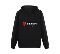JINDIAOWENJU Trek Bicycle Mountain Bike Logo Road Cycling Race MTB Hoody Unisex Long Sleeve Hooded with Pocket Black S