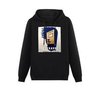 JINDIAOWENJU Ultravox Rage in Eden Retro Hoody Unisex Ptinted Hoodies Long Sleeve Men's Hooded with Pocket Black M