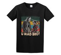 JINDIAOWENJU You Mad Bro Unisex 100% Cotton Short-Sleeve T-Shirts Black L