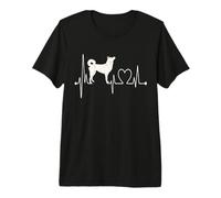Jindo Dog Heartbeat EKG Mes Chiens sont Mes Amoureux des Animaux de Compagnie Cardio T-Shirt Haut de Gamme