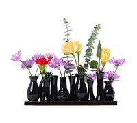 JINFA Set de 10 Vases en Céramique - Ensemble Fusionné, Fait Main - Décoration Table, Mariage, Cadeau