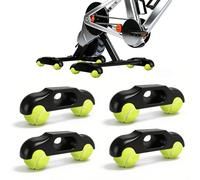 Jinfanshurich Lot de 4 adaptateurs de pied Rocker Plate Feet, plateau à bascule portable avec pieds de balle de tennis, pour entraînement à rouleaux Wahoo Kickr Core 2, avec 8 balles de tennis