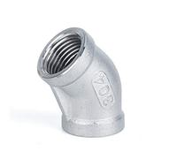 JINFEUGE 1/8" 1/4" 3/8" 1/2" 3/4" 1" 1-1/2" 2" 3" 4" Coude Femelle 45° Bsp Npt, Raccord Pour Tuyau En Acier Inoxydable 201 304 316/Bspt Ss316/4"