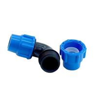 JINFEUGE 1Pc Fast Joint Elbow Plastic Pe Pipe Fittings Blue Cap Fast Joint 16Mm 20Mm 25Mm 32Mm 40Mm 50Mm 63.0Mm Tap Water Irrigation/Blue/16Mm