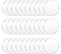 JINFEUGE 25Mm 30Mm 40Mm 45Mm 50Mm 60Mm Clear Acrylic Disc Gaming Miniatures Plastic 50-5Pcs Round Bases For Wargames Figure/18Mm 50Pcs