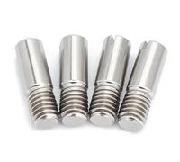 JINFEUGE 4/5 Goupilles Cylindriques Fendues M2,5, Goujon Fileté Externe, Goupille de Positionnement En Acier Inoxydable 304/14Mm (5Pcs)/M2.5
