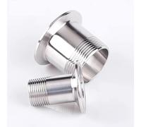 JINFEUGE Adaptateur de Raccord Fileté Mâle Tri Clamp Dn8, Dn15, Dn20, Dn25, Dn32 Bsp En Acier Inoxydable 304, 1 Pièce, 1/2", 3/4", 1", 1-1/4"/Dn8 * Ferrule 50.5