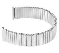 JINFEUGE Bracelets de Montre En Métal, Bracelet Élastique En Acier Inoxydable 12, 14, 16, 18 Et 20 Mm, Bracelet Rétractable Unisexe/Sliver/16Mm