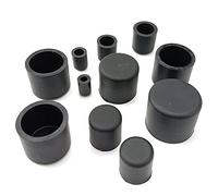 JINFEUGE Embout En Caoutchouc Silicone, Couvercle de Protection Pourhine, Bande D'Étanchéité Ronde Pour Tube En Acrylique, 10 Pièces de 9 Mm, 10 Mm, 11 Mm, 12 Mm, 13 Mm, 14 Mm/Black/A 15.7Mm (10Pcs)