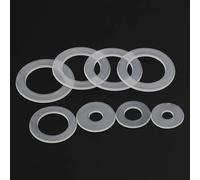 JINFEUGE M3/M4 M5 M6 M8 M10 M12 M14 M16 M18 M20 White Plastic Nylon Washer Flat Spacer Seals Washer Gasket 20-100Pcs/M8*13 * 0.8-50Pcs