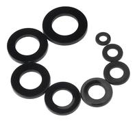 JINFEUGE Nylon Gasket Plastic Washer Insulated Plastic Round Flat Washer,M2/M2.5/M3/M4/M5/M6/M8/M10/M12/M14/M16/M18/M20/Black/M5*8 * 1-50Pcs