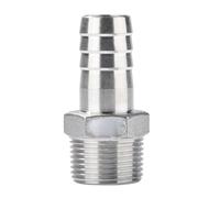 JINFEUGE Raccord Cannelé Mâle Bspt 1/8", 1/4", 3/8", 1/2", 3/4", 1", 2", 3", 4", Bspt Mâle 6, 8, 10, 12, 13-100 Mm, Raccord de Tuyau En Acier Inoxydable 316/316/1L2 Bsp -13.0Mm Barb_Straight