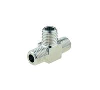 JINFEUGE Raccord de Tuyau En Acier Inoxydable 304, Coude En T 4 Voies, Filetage Mâle Femelle 1/8, 1/4, 3/8, 1/2, Adaptateur D'Air Haute Pression/Ss-Pe-M/1/4"
