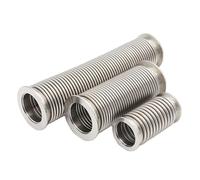 JINFEUGE Soufflet Flexible Pour Tuyau D'Aspiration Kf16 Kf25 Kf40 Kf50 Ss304, Longueur 100-3000 Mm/Length 2000Mm/Kf40