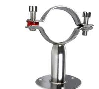 JINFEUGE Support de Fixation Pour Tuyau Ss304 de 1/2" À 4" Avec Embase de 15 À 102 Mm./F Type H 100Mm/Clamp 70-76Mm