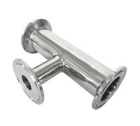 JINFEUGE Tuyau Ø Ext. 19/25/38/51/63/76 Mm X 1,5" X 2", 2,5" 3", Té Réducteur À Trois Brides, Raccord 3 Voies En Inox 304, Brassage Artisanal, Bière, Vin/Color/63 To 51Mm