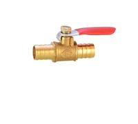 JINFEUGE Vanne À Boisseau Sphérique Pagode À Poignée Rouge, Cuivre Épais, Pour Intubation, 1/4" Et 3/8" (Fil Intérieur : 6,35 Mm, 9,5 Mm), Interrupteur À Denture Extérieure, Vanne Droite/Fd-1-3