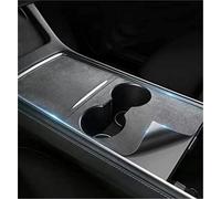 JINFOLI 1 lot d'autocollants décoratifs en daim for accoudoir central de voiture, kit décoration intérieure, for Tesla, modèle 3/Y 2021 Autocollant de superposition pour console centrale de véhicule