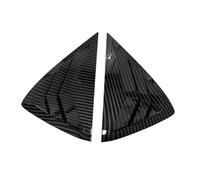 JINFOLI Autocollant de Garniture Couvercle volet latéral fenêtre arrière Voiture for Opel, for Corsa, 2019-2023, Accessoires en Fibre Carbone ABS Noir Grille d'aération pour Toit de Voiture(Carbon)
