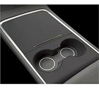 JINFOLI Autocollants décoratifs en PVC for console centrale de voiture, kit décoration intérieure, for Tesla, modèle 3/Y 2021 Autocollant de superposition pour console centrale de véhicule
