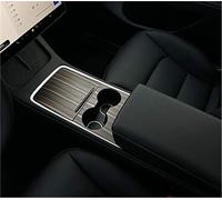 JINFOLI Autocollants décoratifs for console centrale, kit de décoration intérieure, for Tesla, modèle 3/Y 2021, ABS, grain bois pêche Autocollant de superposition pour console centrale de véhicule