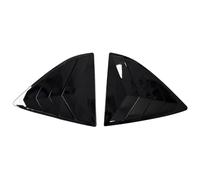JINFOLI for Versa, for berline, 2013-2018, Garniture de volet latéral fenêtre arrière Voiture, Accessoires en Fibre Carbone ABS Grille d'aération pour Toit de Voiture(Gloss Black)