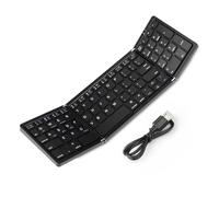 JINGAN Clavier Pliable sans Fil, Clavier sans Fil Pliable, Clavier multidispositif Pliable à Trois, Clavier multisystème pour Une Saisie multilingue et silencieuse