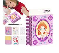 JINGAN Livre de coloriage Maquillage pour | Kit de Peinture | Kit de Habillage pour Filles à partir de 5 Ans, Livre d'activités artistiques, Kits d'art et d'artisanat, Cadeau de Noël