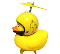 JINGAN vélo Canard Jaune - Sonnette vélo - Cloches Vélo - Bicyclette Mignonne Allume Le Klaxon Compression - Canard Vélo Cloche