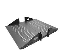 Jingchengmei 2U - Lot de 2 Supports de Rack Cantilever pour étagère de Serveur, 48,3 cm, Ensemble de 2 pièces lestées pour boîtier d'équipement Audio/Informatique (2U2PC10V, Noir)