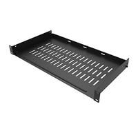 JINGCHENGMEI Étagère de serveur ventilée 1U - 25,4 cm de profondeur - Plateau universel sans rebord pour armoire réseau ou rack de serveur de 48,3 cm