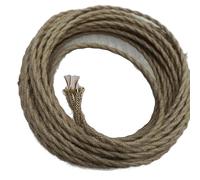 JINGCHI Fil électrique tressé en cuivre et chanvre, cordon de lampe torsadé à 2 ou 3 conducteurs, calibre 16-21 AWG, 1 à 100 mètres(2 core 1.35mm,5meter)
