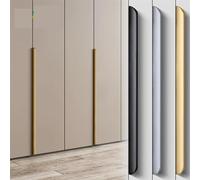 JINGCHI Lot de 2 poignées meubles invisibles, en alliage d'aluminium au design épuré, for tiroirs, armoires et placards. Largeur : 40 mm, longueur 80 à 1000(Black,Length-900mm)