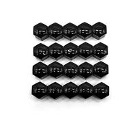 JINGDA 20 Pièces Cache Ecrou pour Citroen C3 C3 Aircross C3-XR C4 C4 X C5 Aircross C5 X, Protection Anti-Rouille Cache Vis Jante Auto, Capuchons de Écrous de Roue Hexagonaux,Black - 21mm