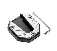JINGDA Extension de Béquille Latérale pour Benda Napoleon 500, CNC Aluminium Antidérapant, Support de Béquille Moto Élargisseur, Stable Accessoire,Silver