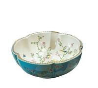 Jingdezhen Lavabo en céramique en forme de fleur avec motif d'oiseau et fleur