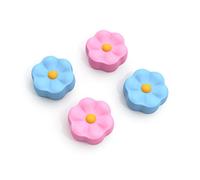 JINGDU Capuchon de Joycon pour Nintendo Switch,Prises de Pouce Caps en Silicone pour Switch Joystick,4Pcs Kit Thumb Grip Caps for Switch/Switch OLED/Switch Lite,Flower