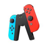 JINGDU Chargeur Compatible avec Joy Con pour Switch et OLED Model, Chargeur Jonstick Manette de jeu Confortable avec Indicateurs de Batterie,Noir