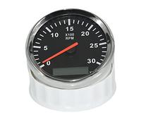 JINGERL 3000 RPM Capteur de tachomètre Tachomètre TOUR Comptoir avec heure de mètre 85 mm diesel à essence 1 2V 24V Rouge LED Capteur de tacho M16 M18 (Color : 3000RPM BS)