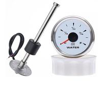 JINGERL Capteur de Niveau d'eau 0~190 Ohm + jauge de Niveau d'eau avec indicateur de Niveau de réservoir d'eau rétro-éclairé 7 Couleurs mètre 12V 24V (Color : WS 375MM)