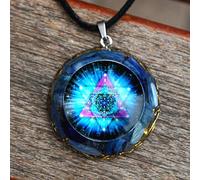 JINGERL Pendentif orgone orgone à la Main en Pierre de Cristal Naturel Kyanite Emf Bijoux de Protection