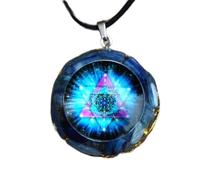JINGERL Pendentif orgone orgone à la Main en Pierre de Cristal Naturel Kyanite Emf Bijoux de Protection
