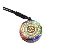 JINGERL Wholesale Orgonite Pendentif Sri Yantra Collier Sacré Géométrie Chakra Collier d'énergie Méditation Orgone Energie Pendentif (Metal Color : 2)
