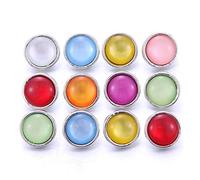 JINGGEGE 10pcs / lot Style de mélange de Style de mélange 12mm Bouton-Pression Bouton Bijoux Ajustement fit Bracelet Boucles d'oreilles Collier 12mm Boutons Snap pour Bouton-Pression Bijoux