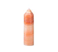 JINGGEGE 1pc Natural Crystal Point Rouge Afghan Jade Afghan Healing Obélisk Quartz Tower Wand Ornement de la décoration de la Maison Reiki Energy Stone Pyramid